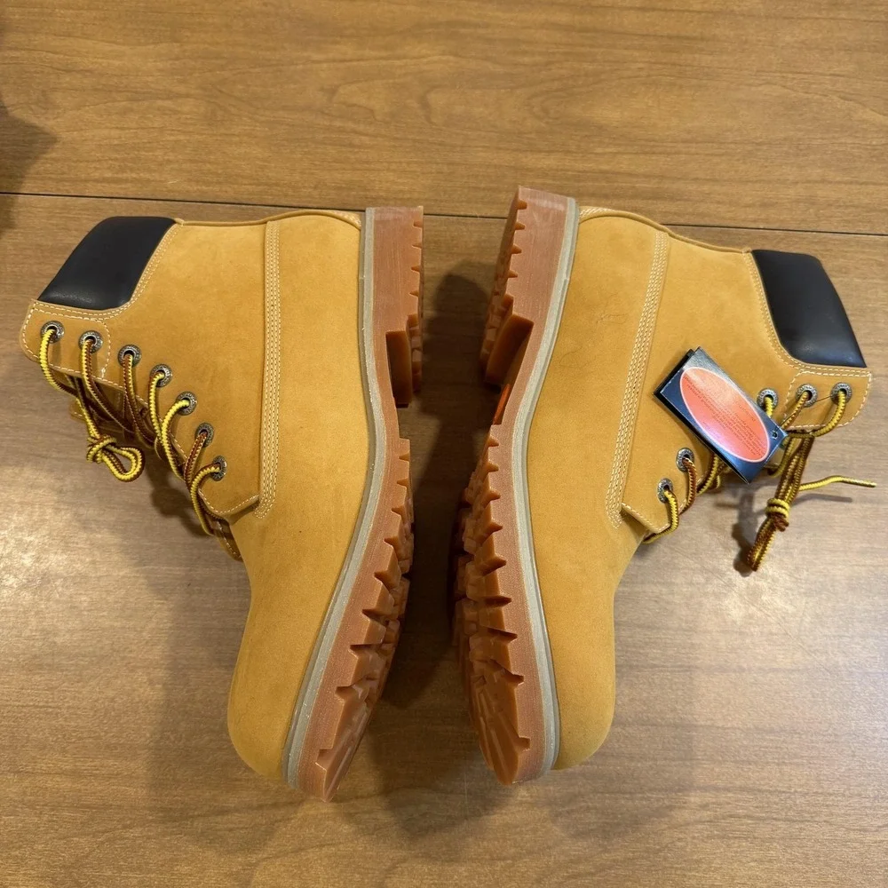 Lugz Boots Mens Size 12 Beige Wheat Combat Ankle Lace Up Work Casual MCNWK-7470